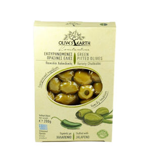 Olives Earth Olivy zelené s jalapeno 200 g - expirace
